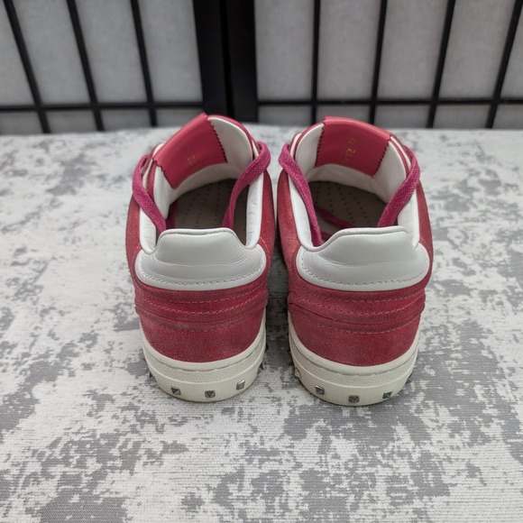 Valentino Garavani Fly Crew Suede Low Top Studded Sneakers Women Size 37 - Picture 4 of 16